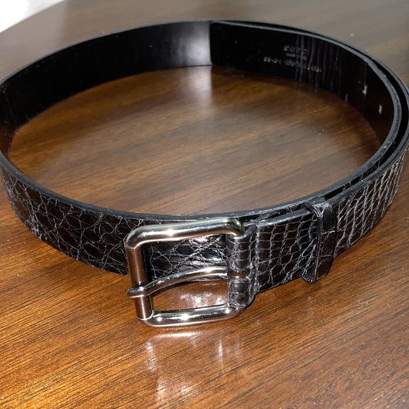 Authentic Gucci crocodile belt (unisex) - Picture 9 of 16